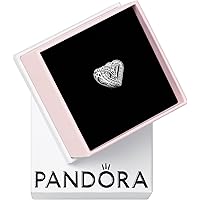 Amazon.com: PANDORA Sparkling Leveled Hearts Charm - Gift